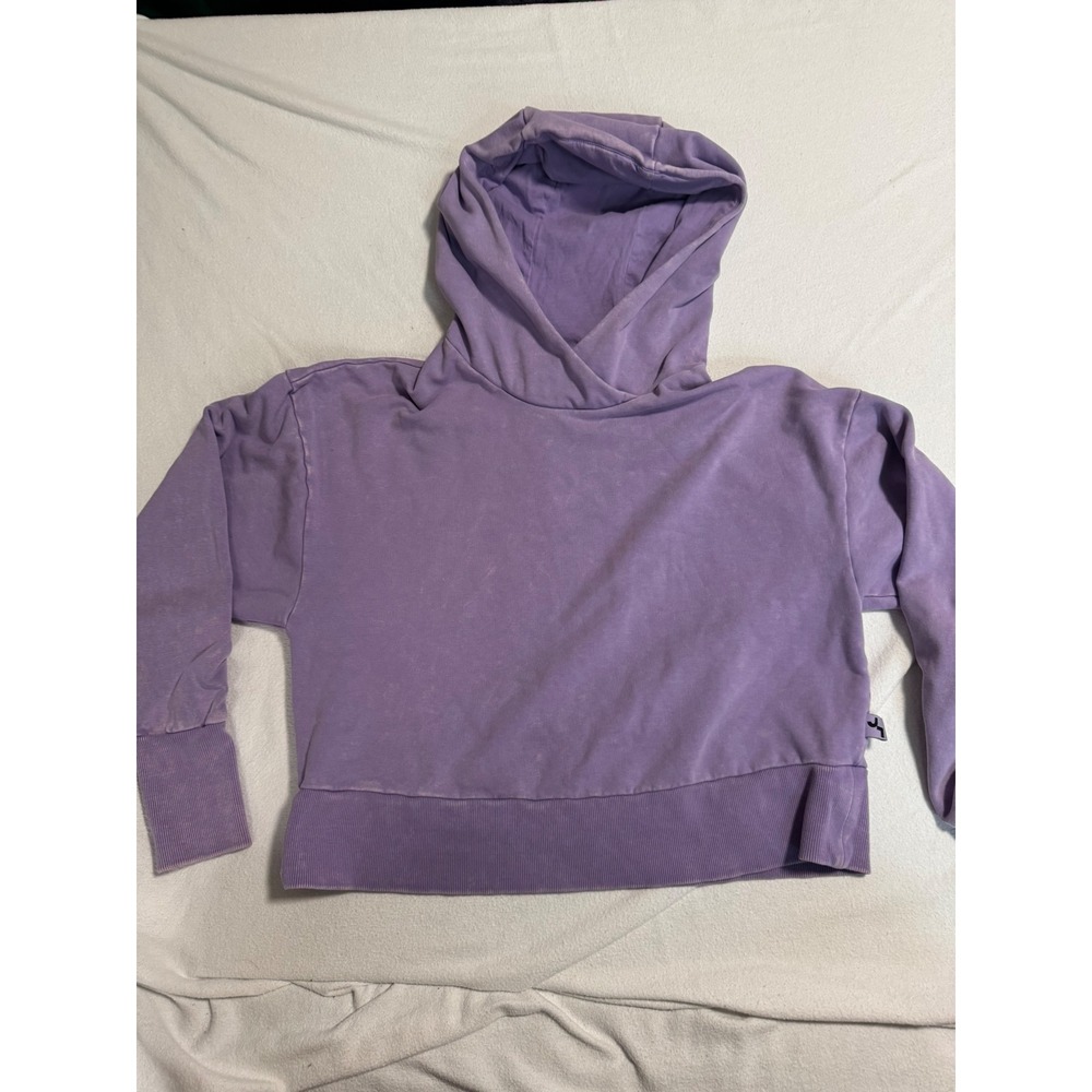 JoyLab Womens Purple Mineral Wash Crossover Hood Pullover Hoodie Size M